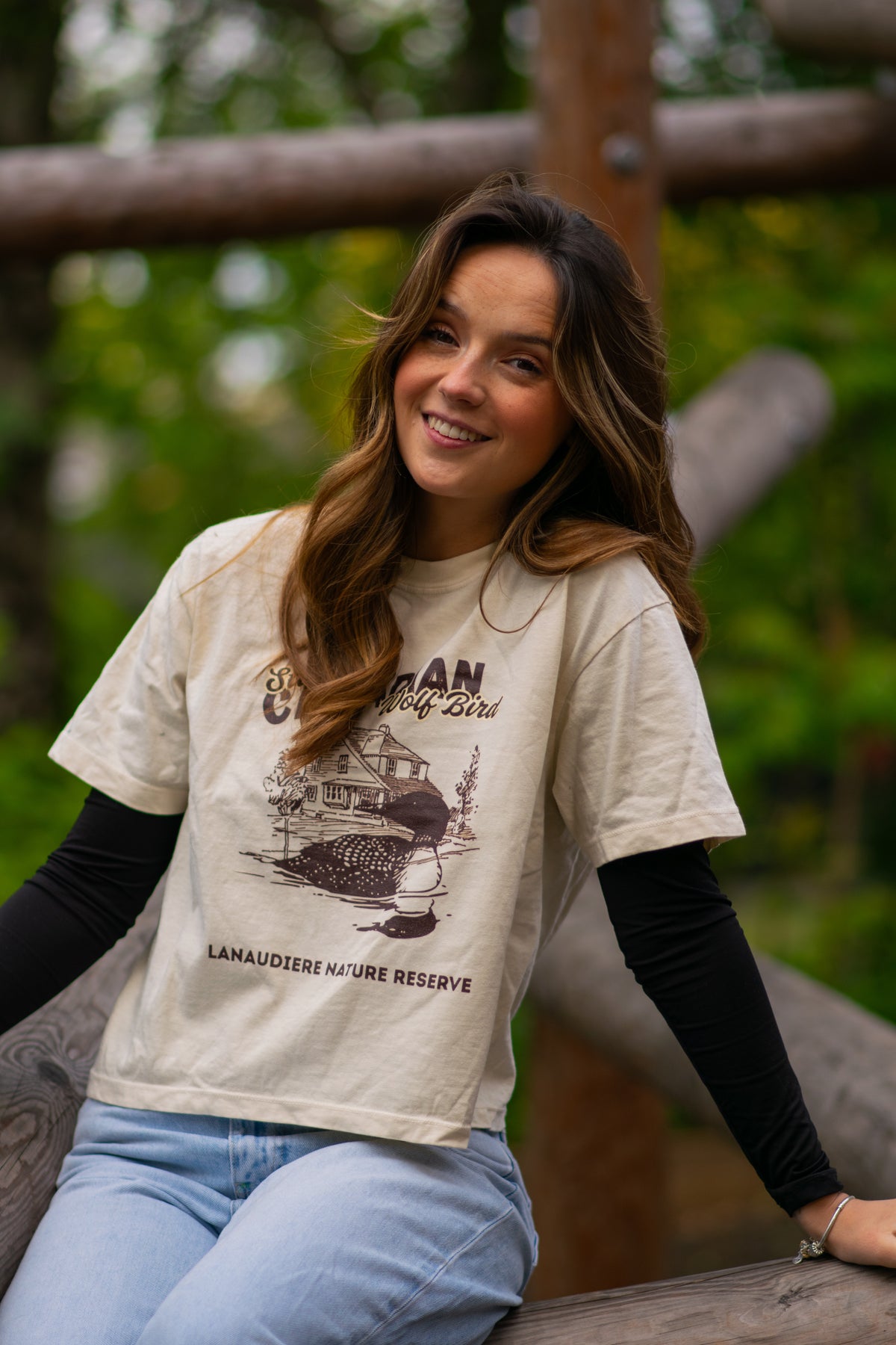 Stupid Canadian Wolf Bird Boxy Shirt