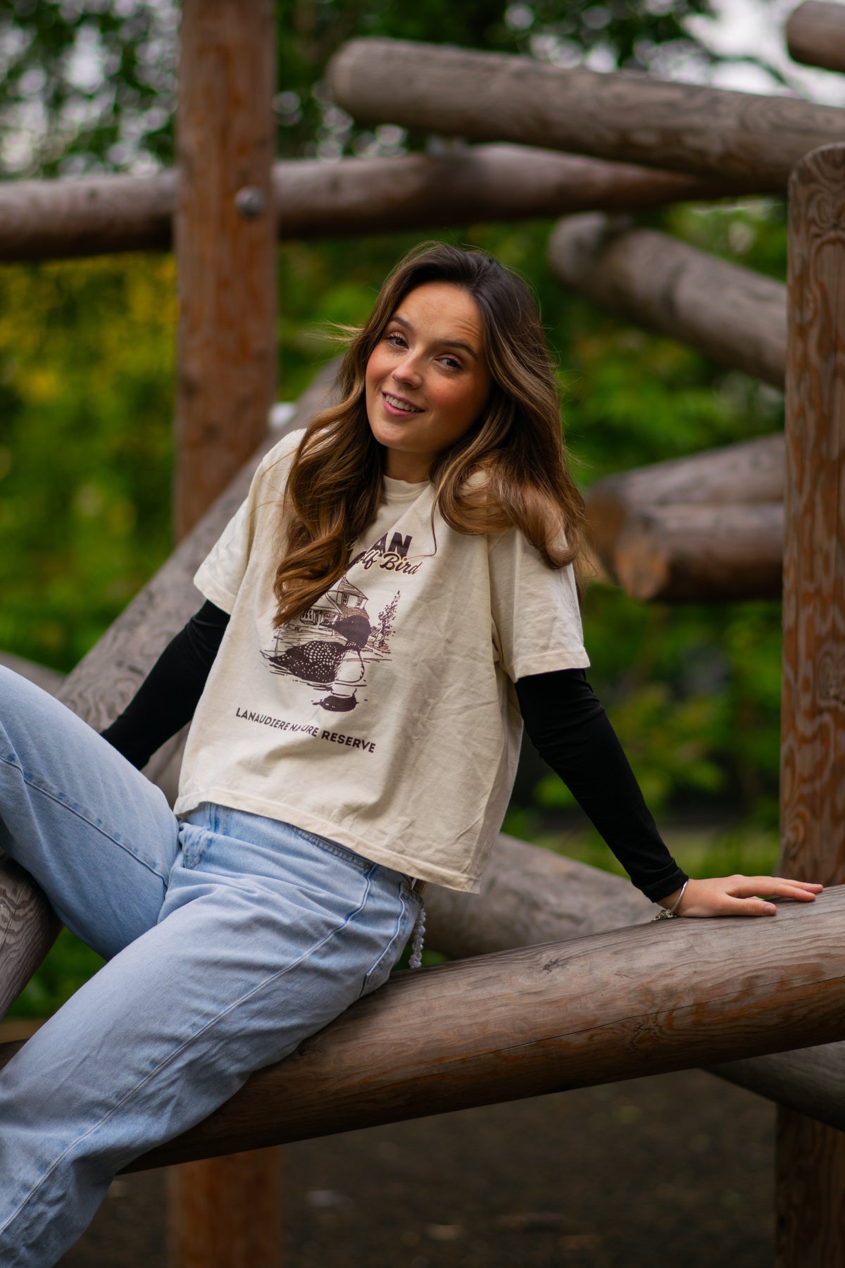 Stupid Canadian Wolf Bird Boxy Shirt