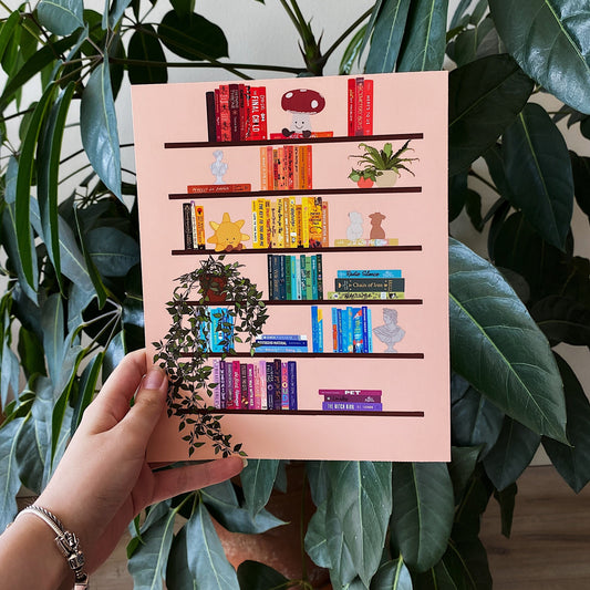 queer pride bookshelf print